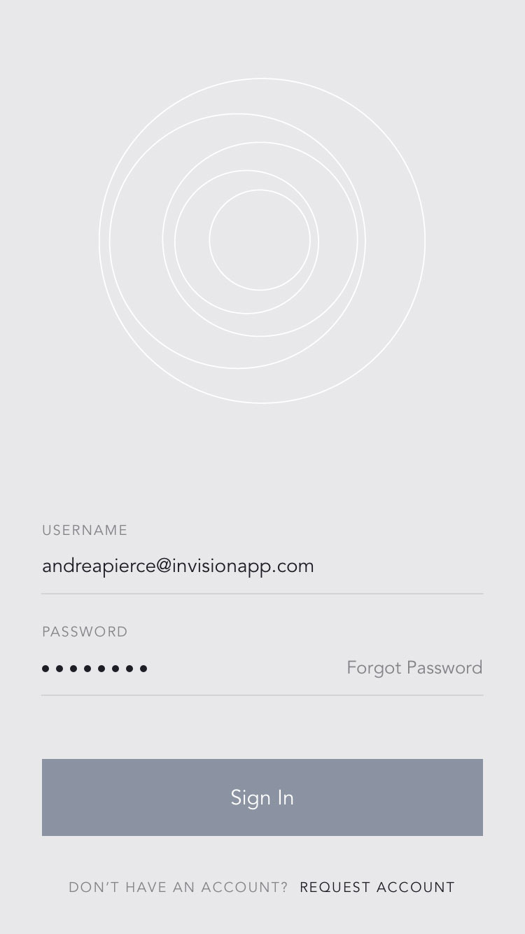 Application landing page with user id and password sign in form.